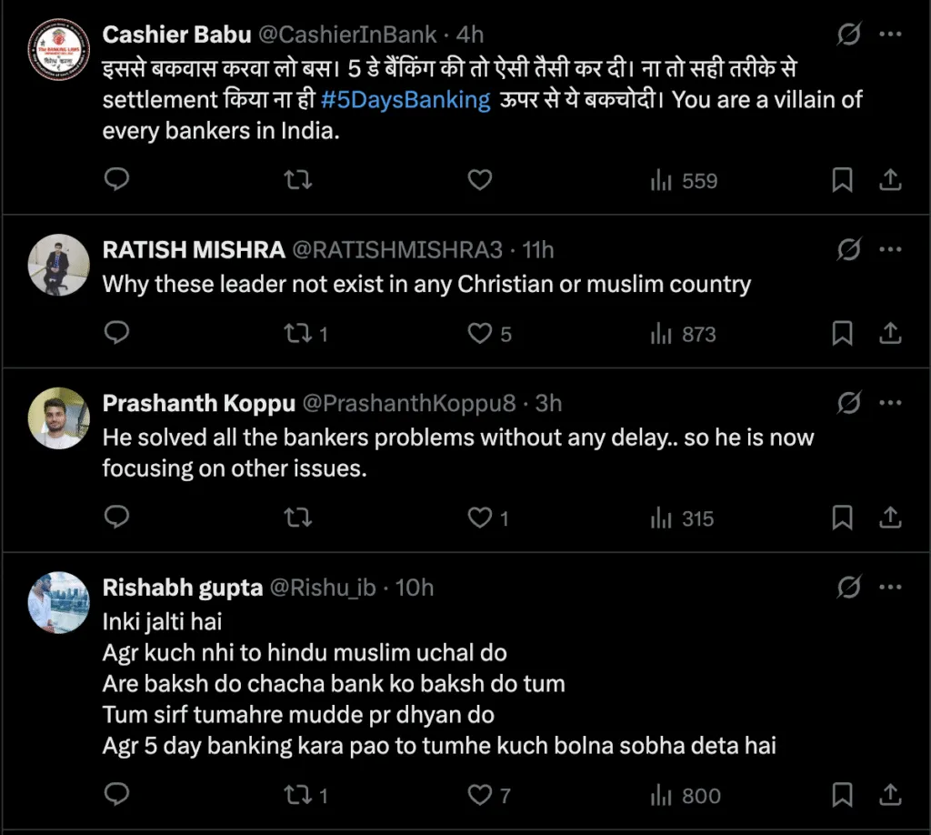 Users criticize AIBEA on X for disrespecting Hindu Religion
