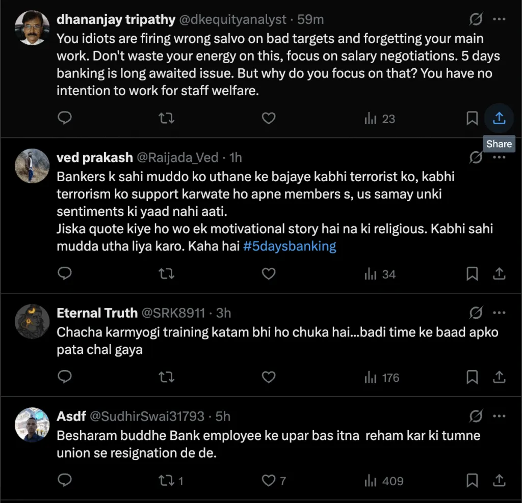 Users criticize AIBEA on X for disrespecting Hindu Religion