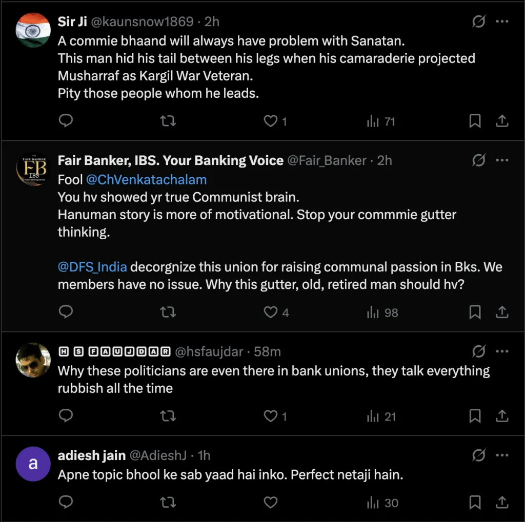 Users criticize AIBEA on X for disrespecting Hindu Religion