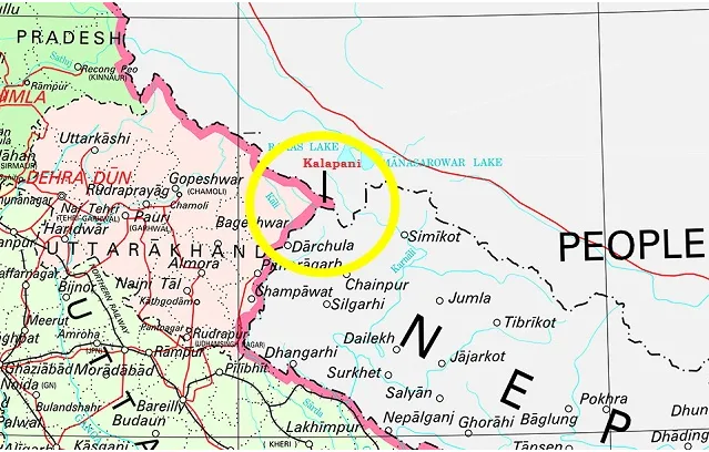 Kalapani Nepal in Map