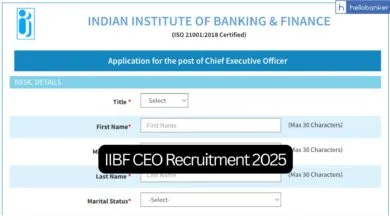 IIBF CEO Recruitment 2025 Notification PDF Out, Apply Online