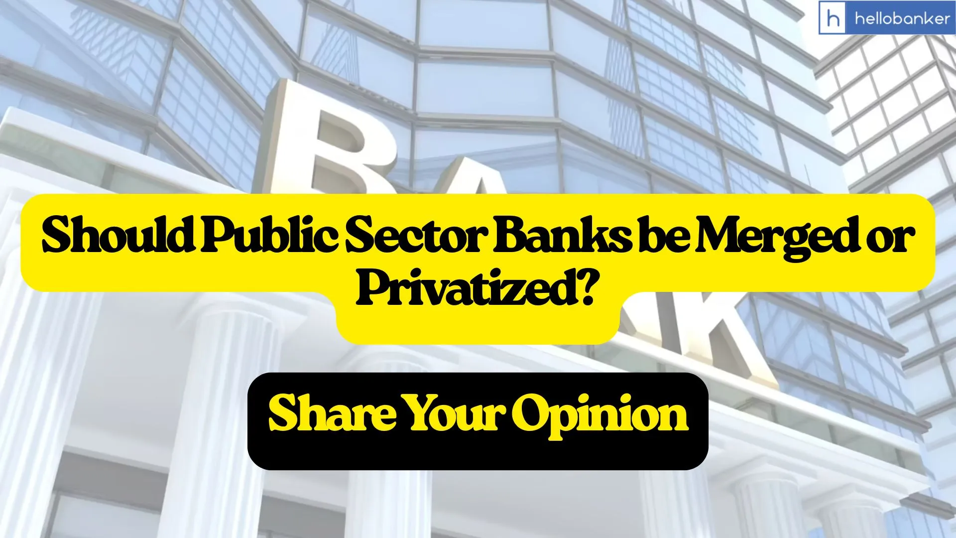 Should Public Sector Banks be Merged or Privatized? Share Your Opinion