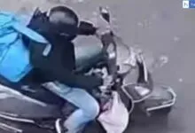 Assistant manager of Canara Bank - Mayur Nepale, riding his scooter