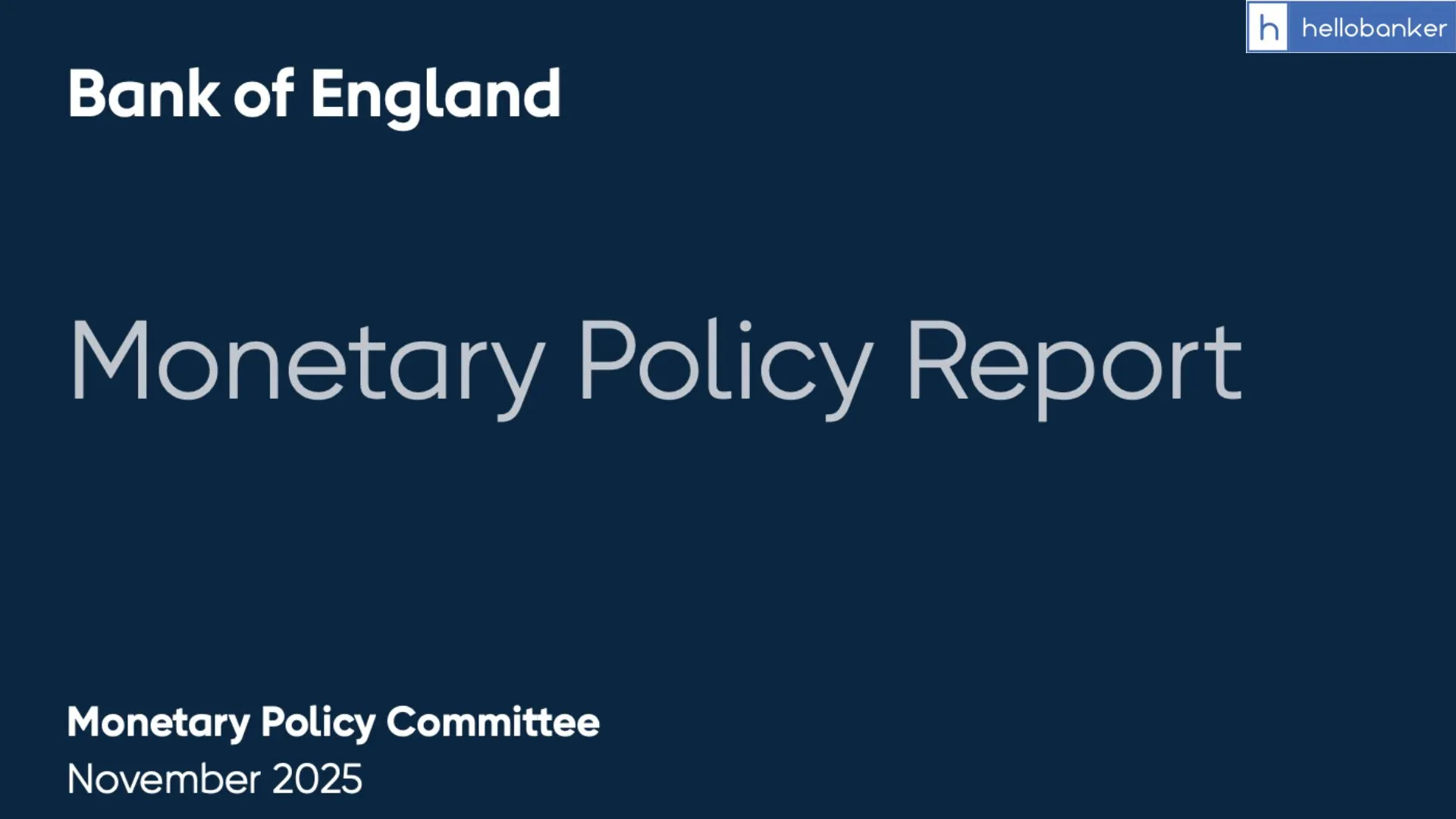 Bank of England Keeps Interest Rate at 4%, Download Monetary Policy Report November 2025 PDF