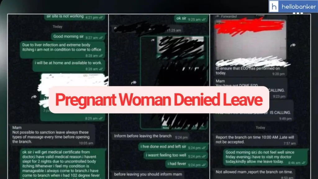 Denied Leave, Forced to Work Late: Pregnant Bank Staff Exposes Manager’s Cruel Behaviour in Viral Chat
