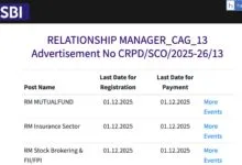 SBI Vacancy Released for Relationship Manager Post, Check Details and Download Notification PDF