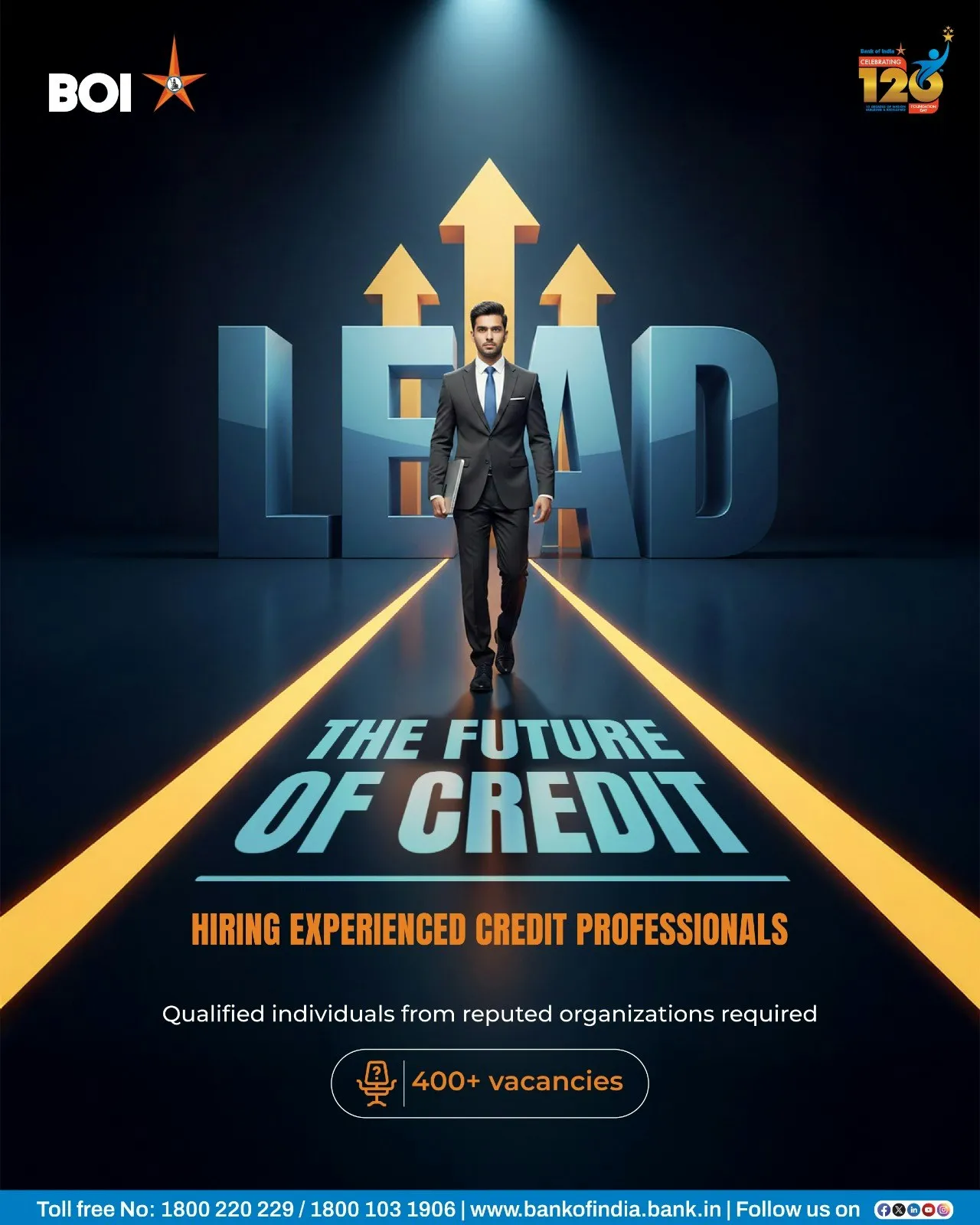 Bank of India to soon Release 400 Vacancies for post of Credit Officer