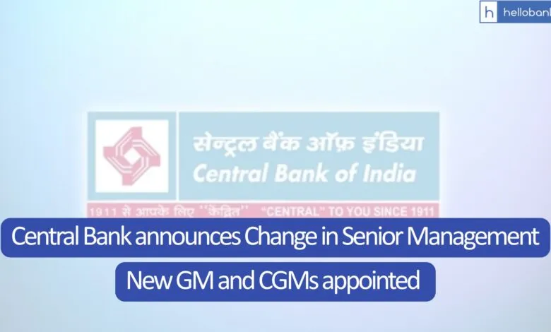 Central Bank announces Change in Senior Management, New GM and CGMs appointed