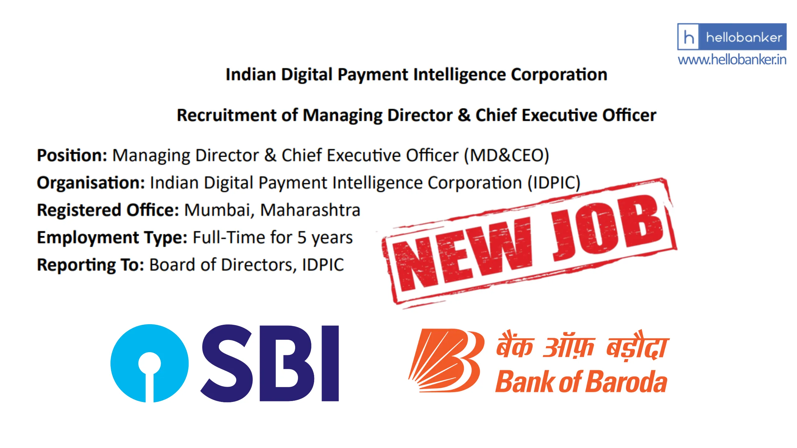 IDPIC vacancy released for Post of MD&CEO