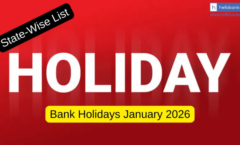 Bank Holidays January 2026: Check Complete List of State Wise Bank Holidays in January 2026