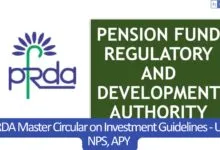 PFRDA Master Circular on Investment Guidelines - UPS, NPS, APY