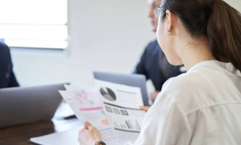 Female working in Office