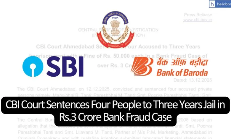 SBI & BOB: CBI Court Sentences Four People to Three Years Jail in Rs.3 Crore Bank Fraud Case