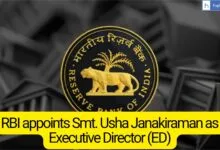 RBI appoints Smt. Usha Janakiraman as Executive Director (ED)