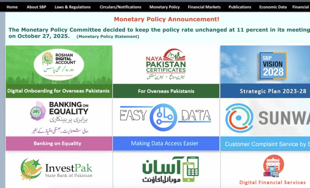 State Bank of Pakistan Website is accessible from other Locations