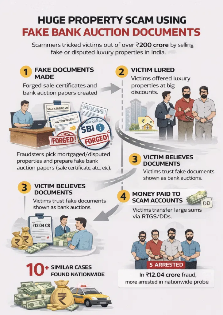 How Rs.200 Crore Fake Bank Property Auction Scam Executed in India?