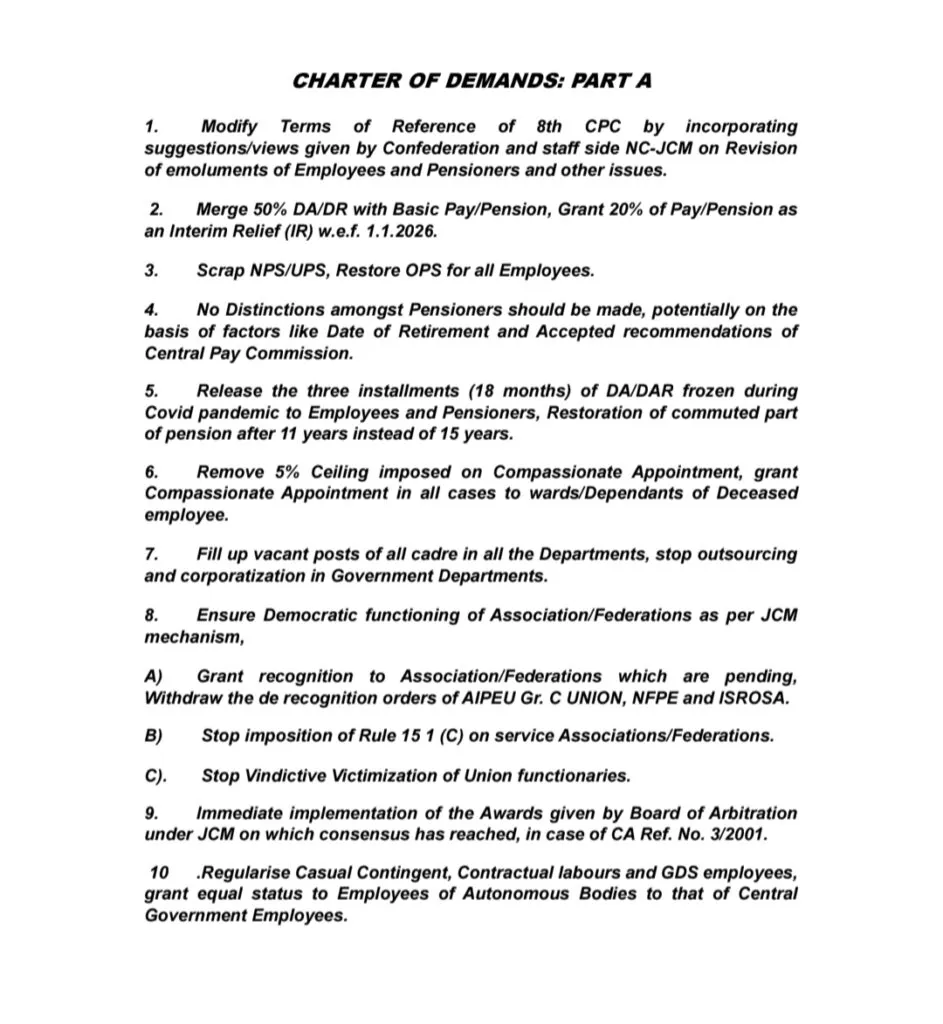 Demands of central Trade unions part A