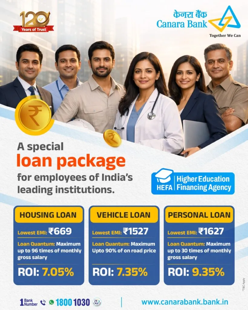 Canara Bank offers Special Loan Package