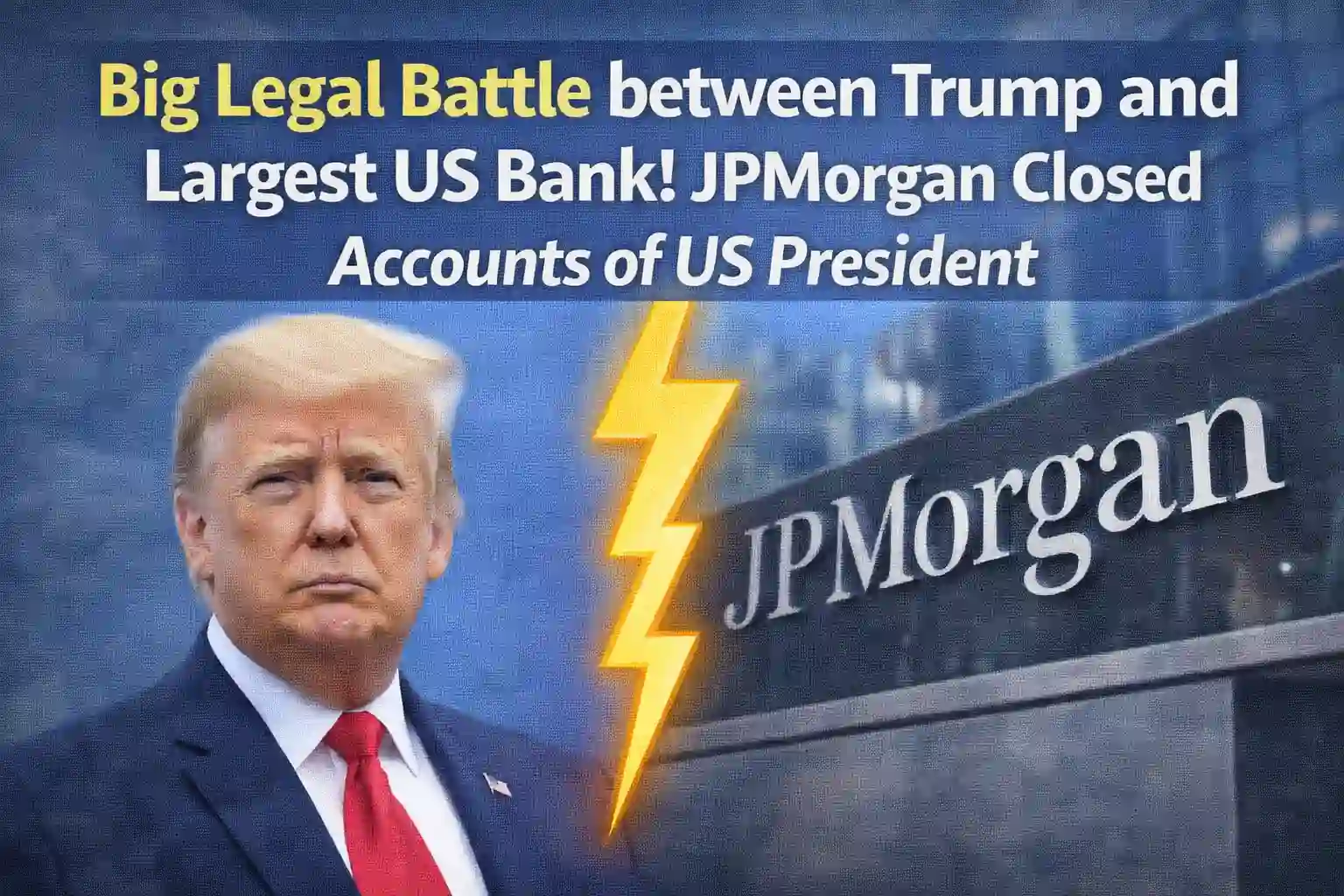 Big Legal Battle between Trump and Largest US Bank! JPMorgan Closed Accounts of US President