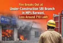 Fire Breaks Out at Under-Construction SBI Branch in MP’s Barwani, Loss Around ₹10 Lakh