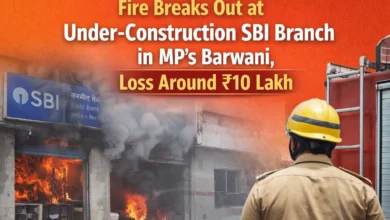 Fire Breaks Out at Under-Construction SBI Branch in MP’s Barwani, Loss Around ₹10 Lakh