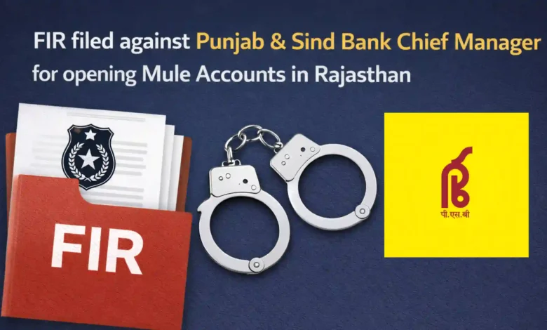 FIR filed against Punjab & Sind Bank Chief Manager for opening Mule Accounts in Rajasthan