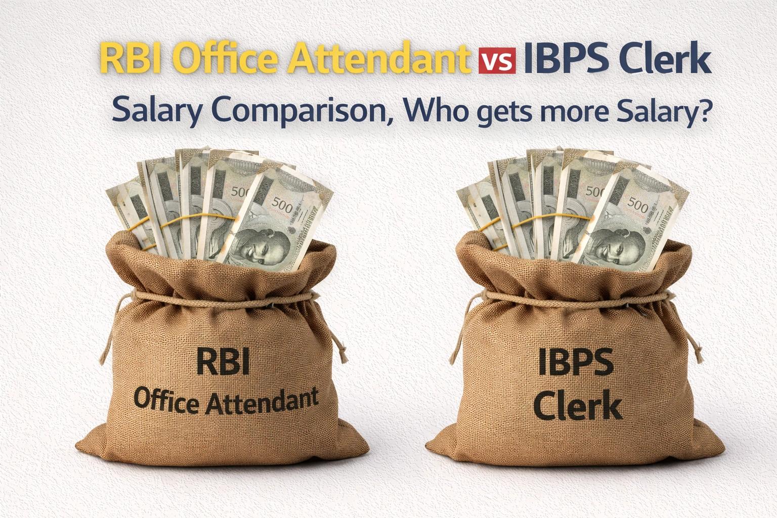 RBI Office Attendant vs IBPS Clerk Salary Comparison, Who gets more Salary?