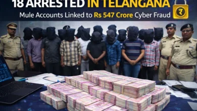 Rs.547 crore Cyber Fraud via Mule Accounts, 18 arrested in Telangana