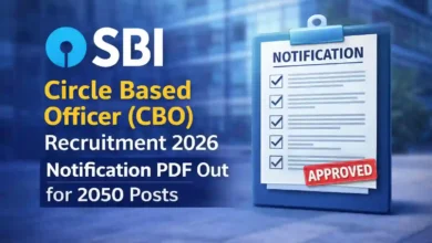 SBI Circle Based Officer (CBO) Recruitment 2026 Notification PDF Out for 2050 Posts