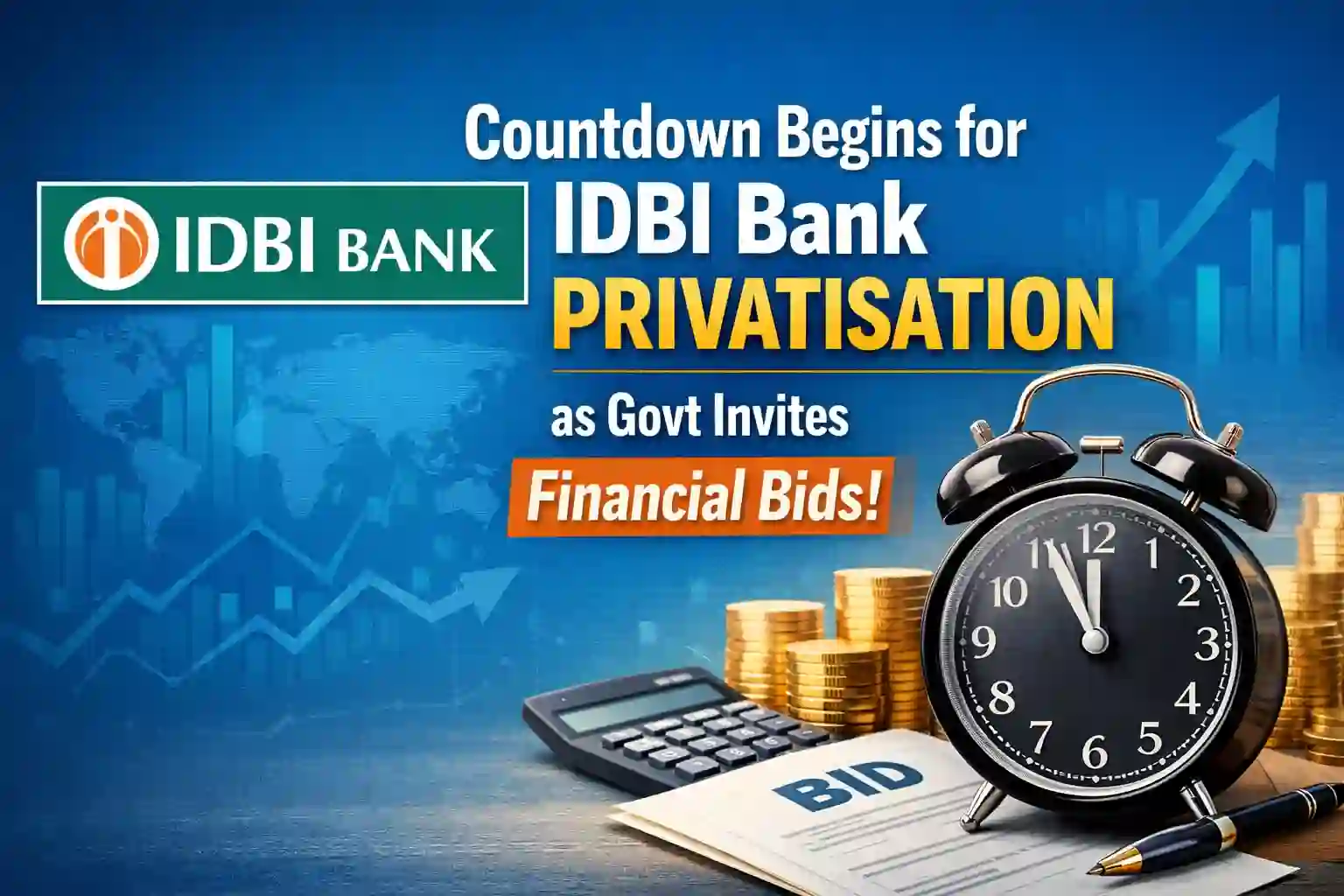 Countdown Begins for IDBI Bank Privatisation as Govt Invites Financial Bids