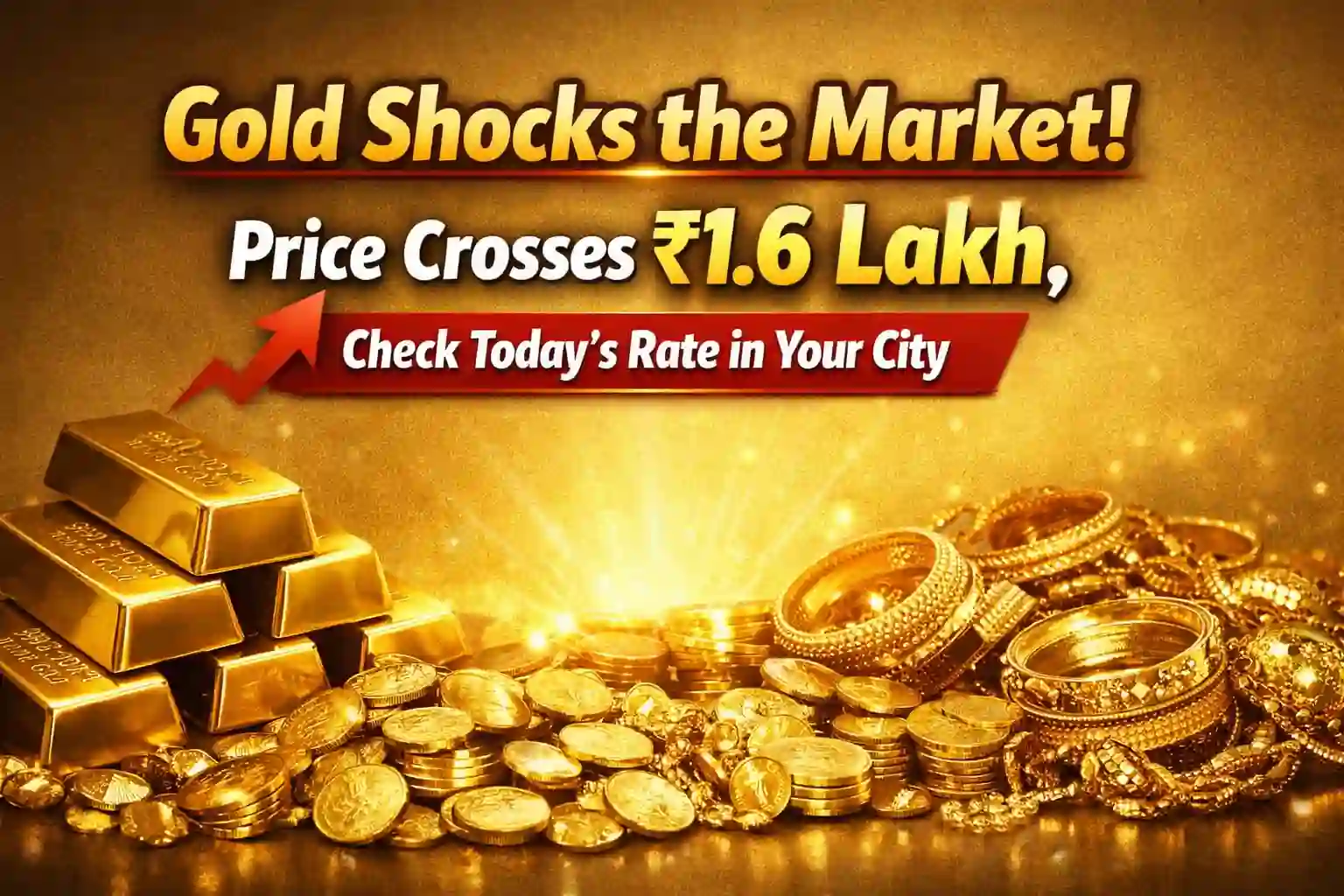 Gold Shocks the Market! Price Crosses Rs 1.6 Lakh, Check Today’s Rate in Your City