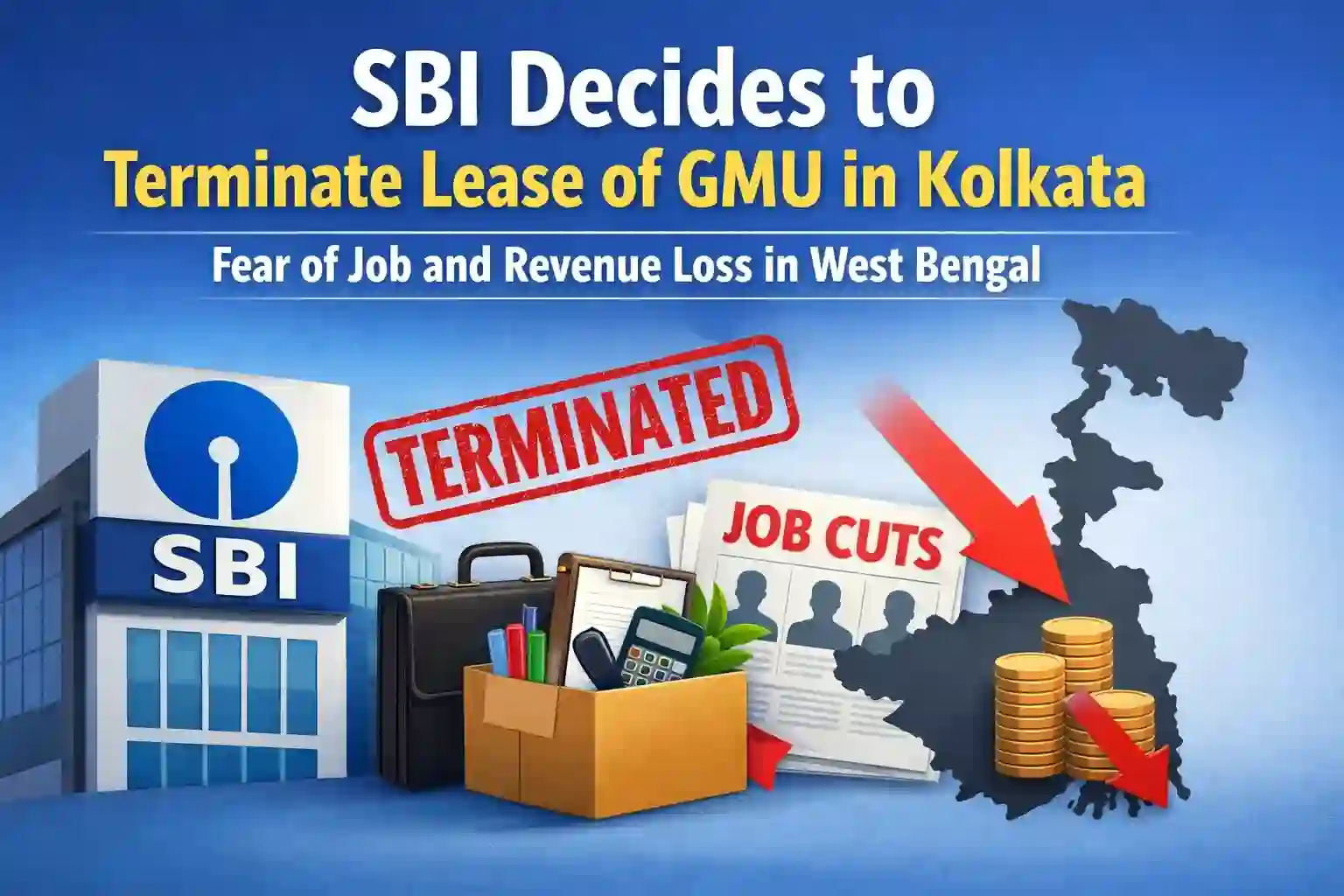 SBI decides to Terminate Lease of GMU in Kolkata, Fear of Job and Revenue Loss in West Bengal