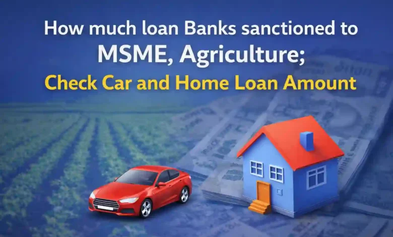 How much loan Banks sanctioned to MSME, Agriculture; Check Car and Home Loan Amount