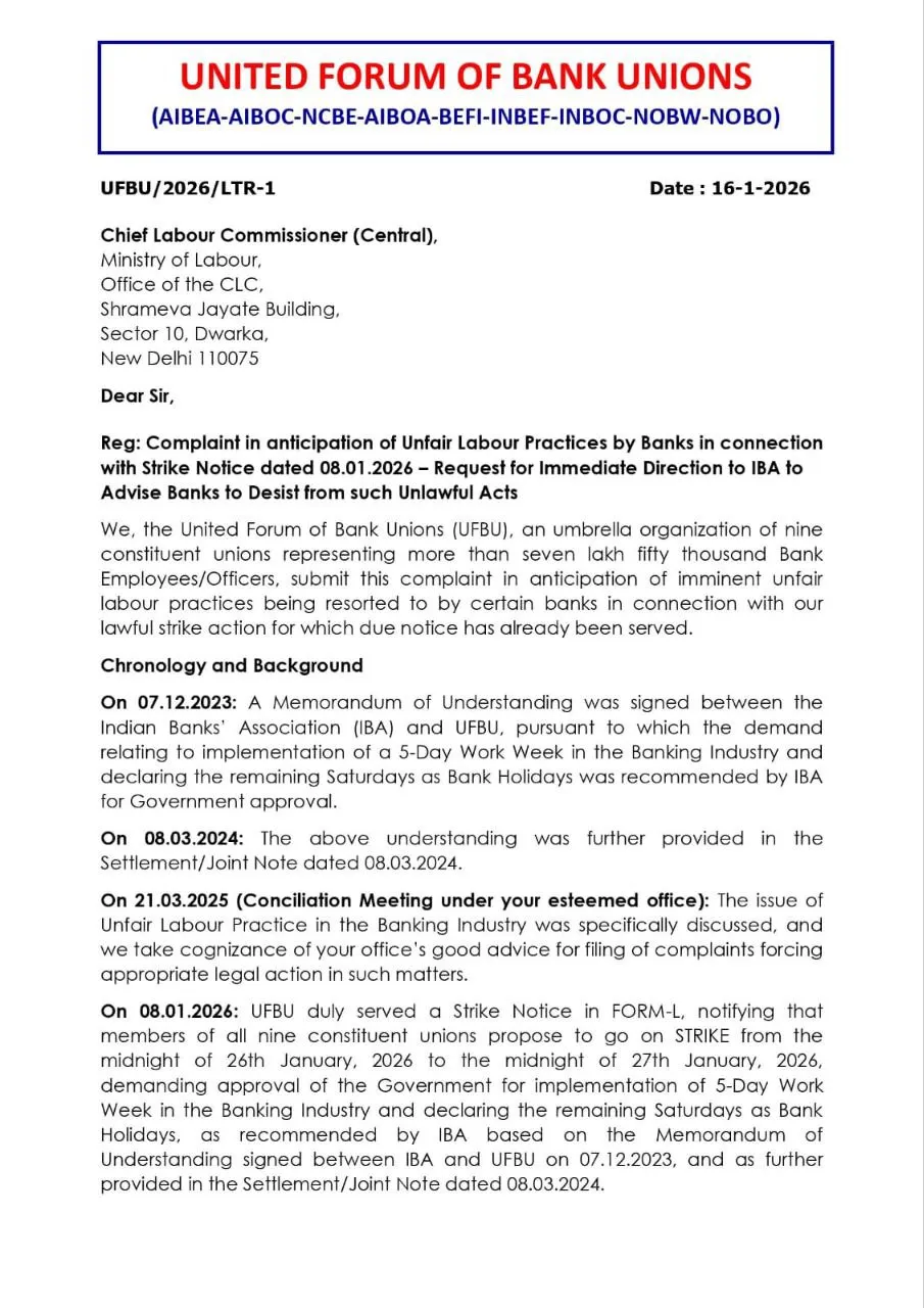 Are Banks forcing Officers not to participate in Strike on 27th January?