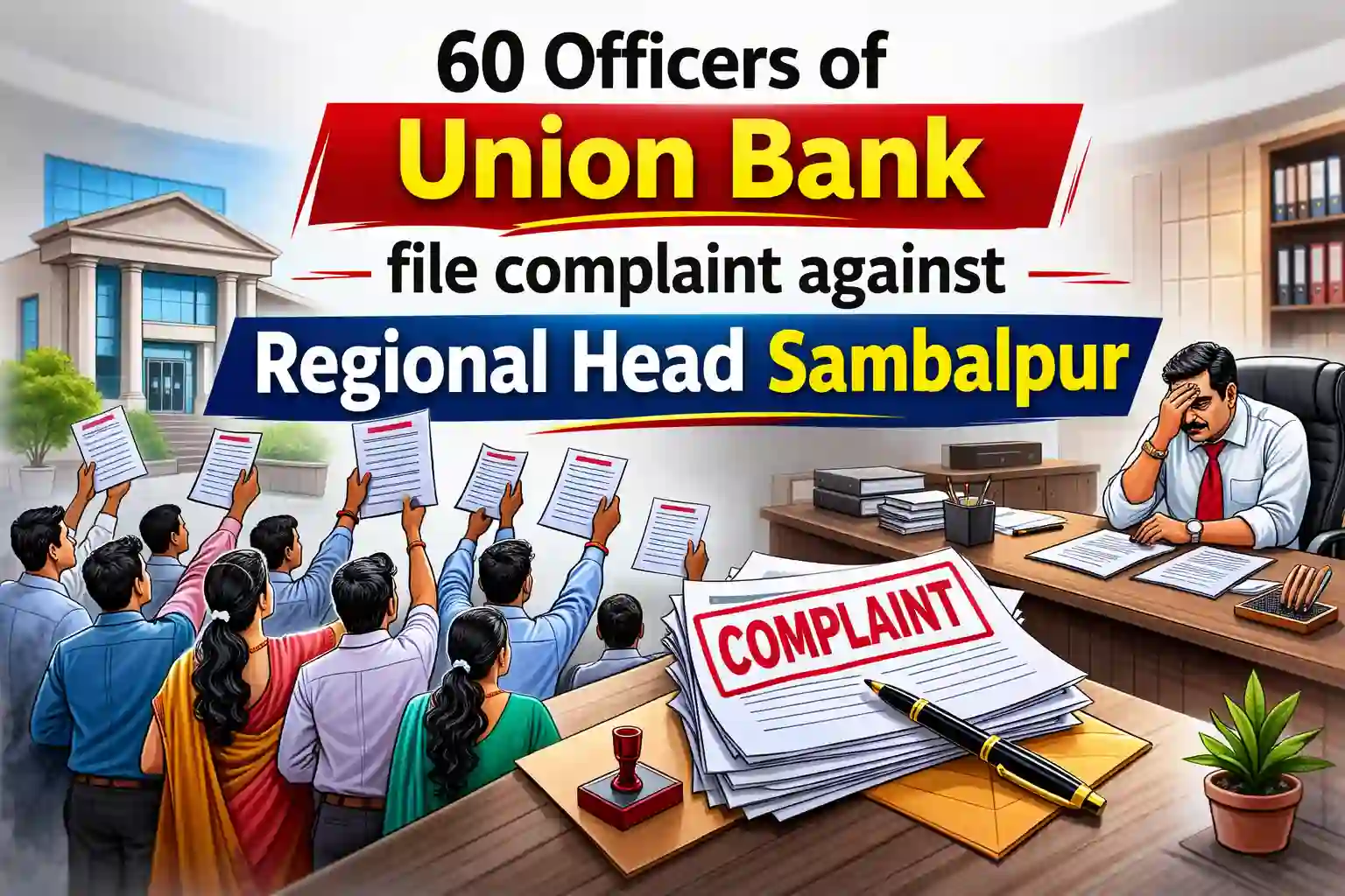 60 Officers of Union Bank file complaint against Regional Head Sambalpur