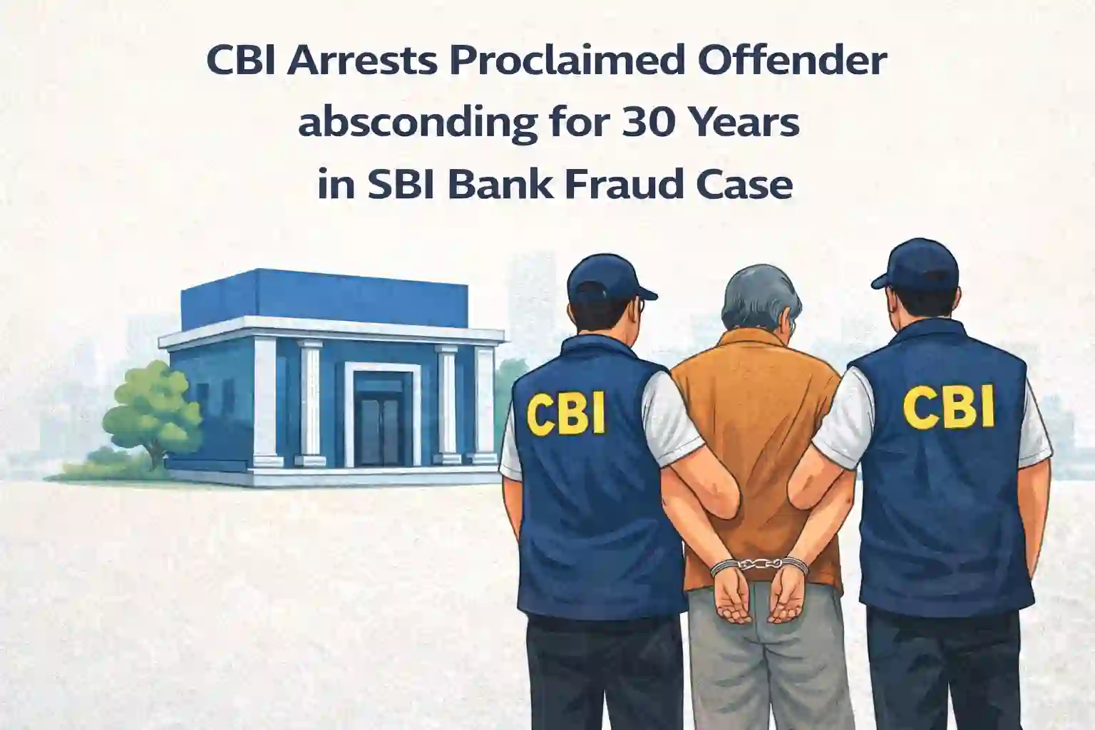 CBI Arrests Proclaimed Offender absconding for 30 Years in SBI Bank Fraud Case