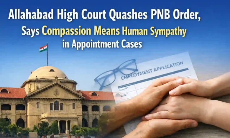 Allahabad High Court Quashes PNB Order, Says Compassion Means Human Sympathy in Appointment Cases