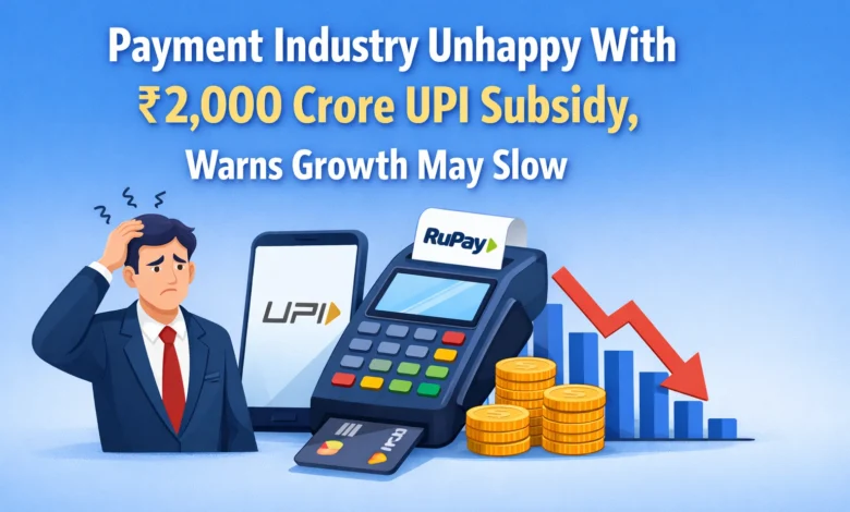 Payment Industry Unhappy With ₹2,000 Crore UPI Subsidy, Warns Growth May Slow