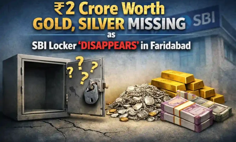 ₹2 Crore Worth Gold, Silver Missing as SBI Locker ‘Disappears’ in Faridabad