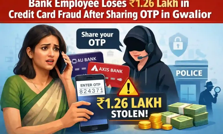 Cyber Fraud in Gwalior: Bank Employee Loses ₹1.26 Lakh After Sharing OTP on Fake Credit Card Call