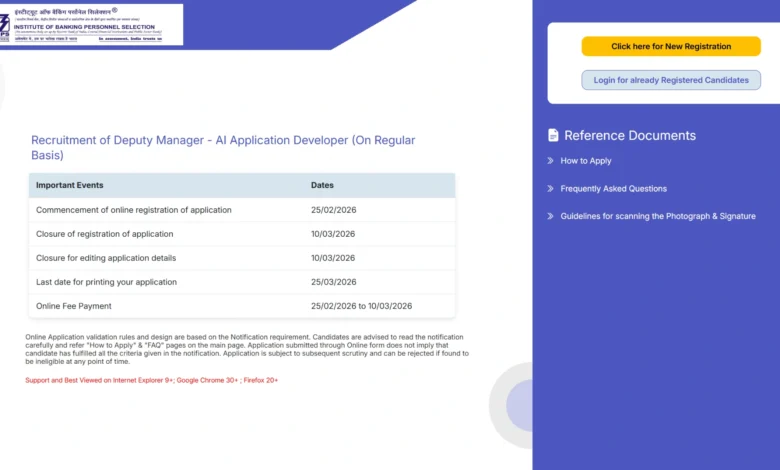 IBPS Recruitment 2026 Notification Released for Deputy Manager Posts