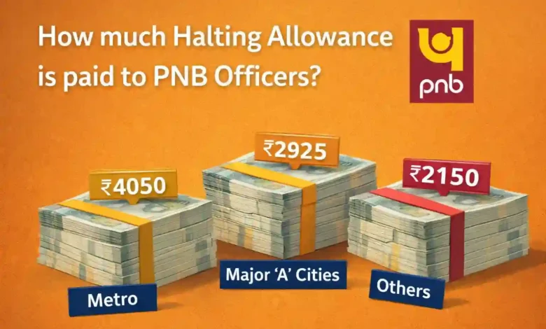 How much Halting Allowance is paid to PNB Officers?