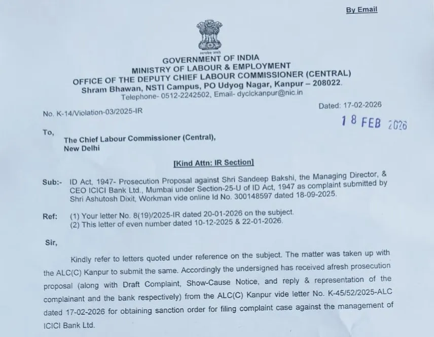 Prosecution Proposal filed Against ICICI Bank MD & CEO