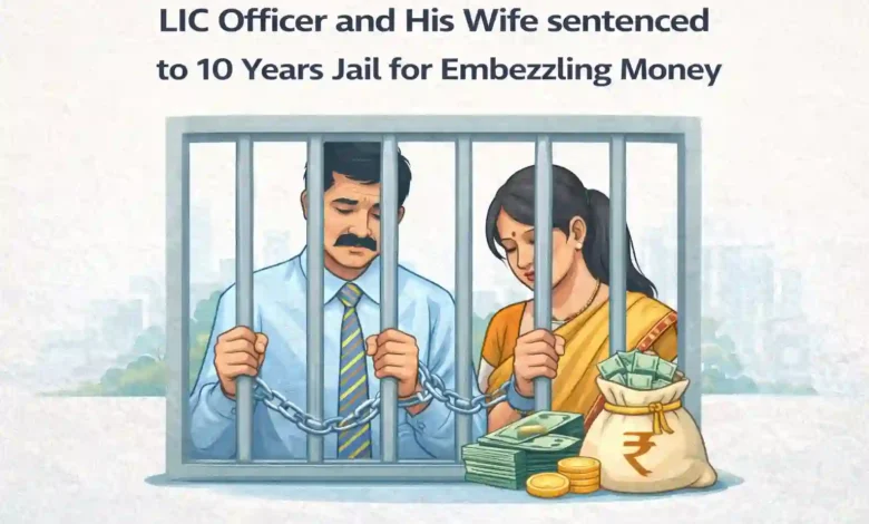 LIC Officer and His Wife sentenced to 10 Years Jail for embezzling Money