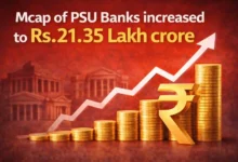 Mcap of PSU Banks increased to Rs.21.35 Lakh crore