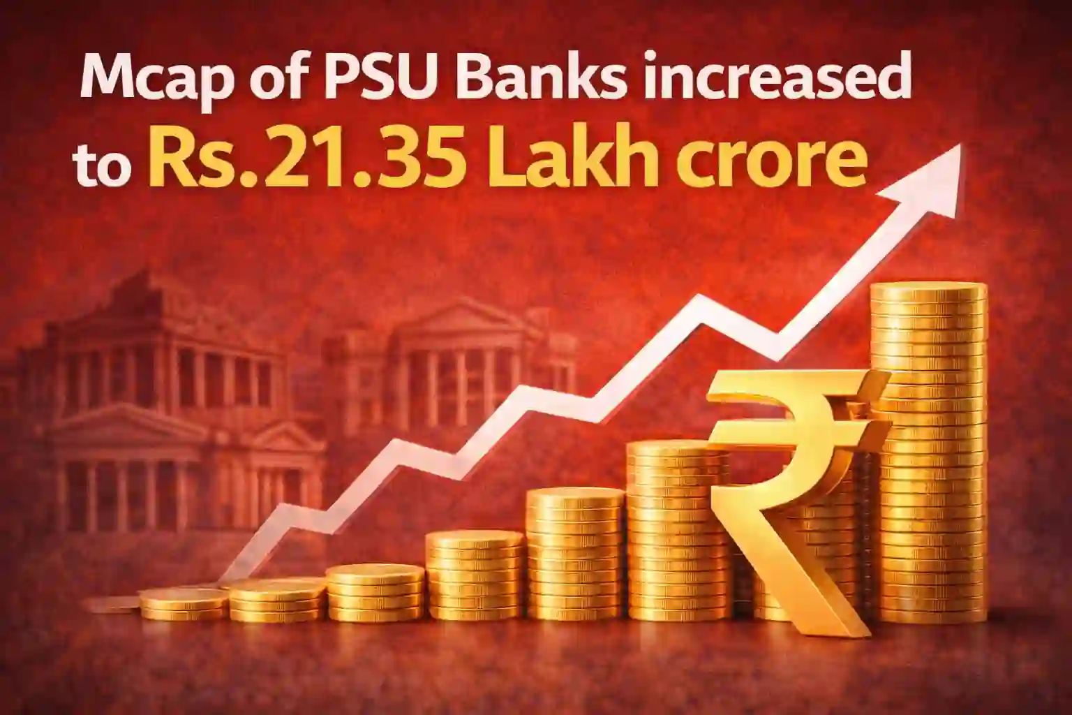 Mcap of PSU Banks increased to Rs.21.35 Lakh crore