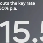 Russia cuts key rate by 50 basis points to 15.50% per annum