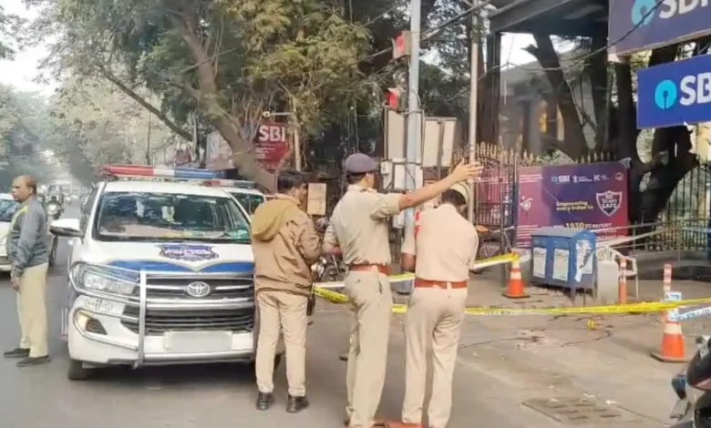 Police reached the spot where cash was looted outside SBI ATM