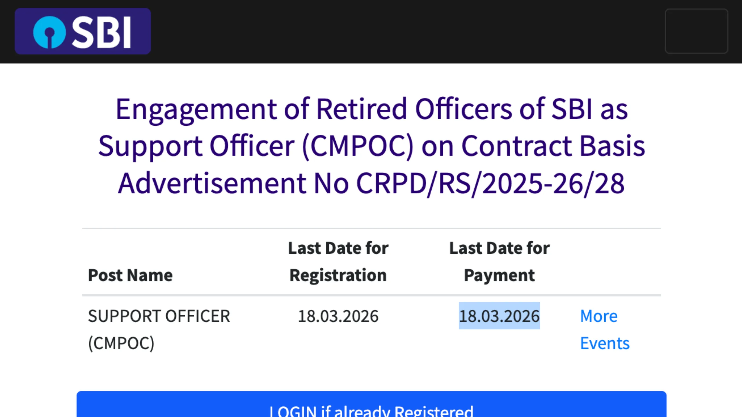 SBI vacancy released for Support Officer posts, Check Eligibility, Age Limit, Salary
