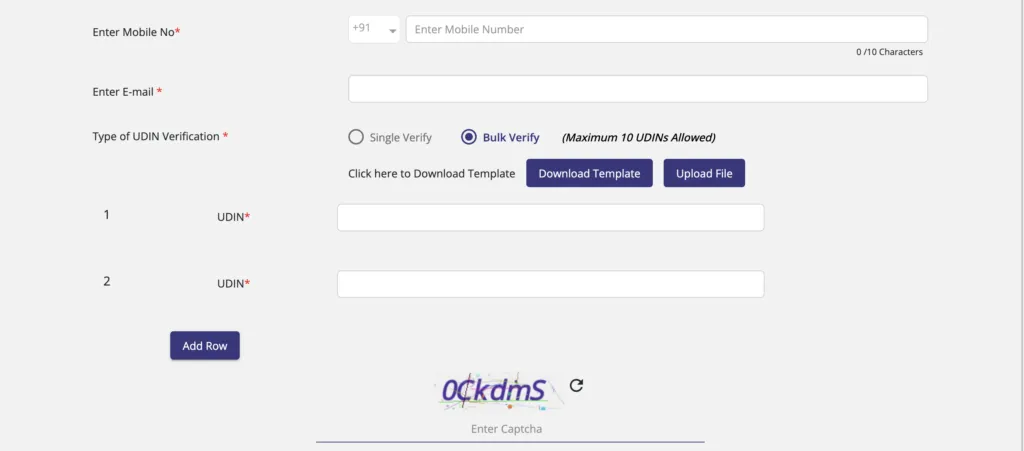 ICAI UDIN bulk verification option